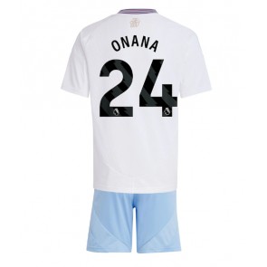 Aston Villa Amadou Onana #24 Dětské Venkovní dres komplet 2024-25 Krátký Rukáv (+ trenýrky)